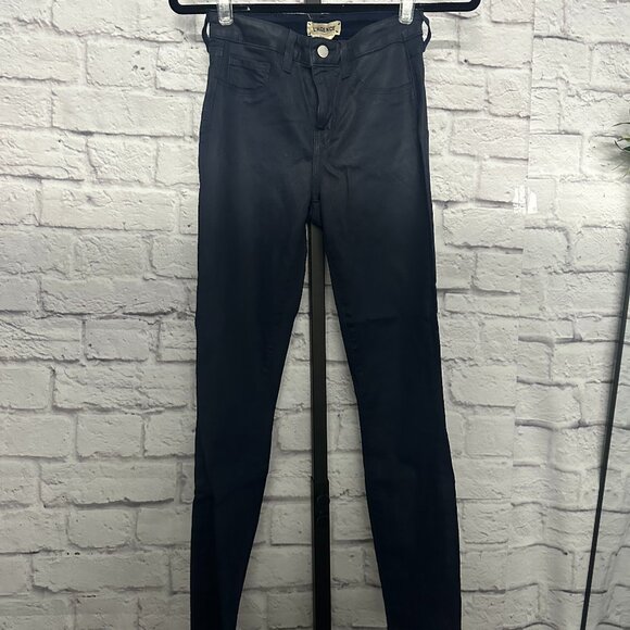 L'AGENCE Black Coated Skinny Jeans - Picture 1 of 4